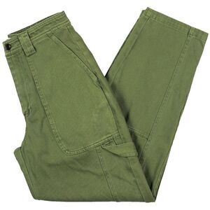 Alex Mill Womens Green Utility Loop Deep Pocket Denim Straight Leg Jeans NWOT